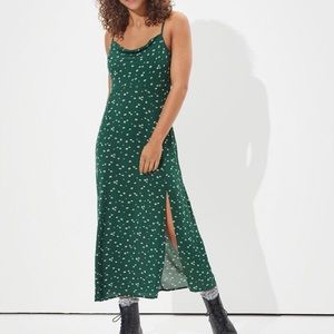 American eagle cowl neck leg slit dress